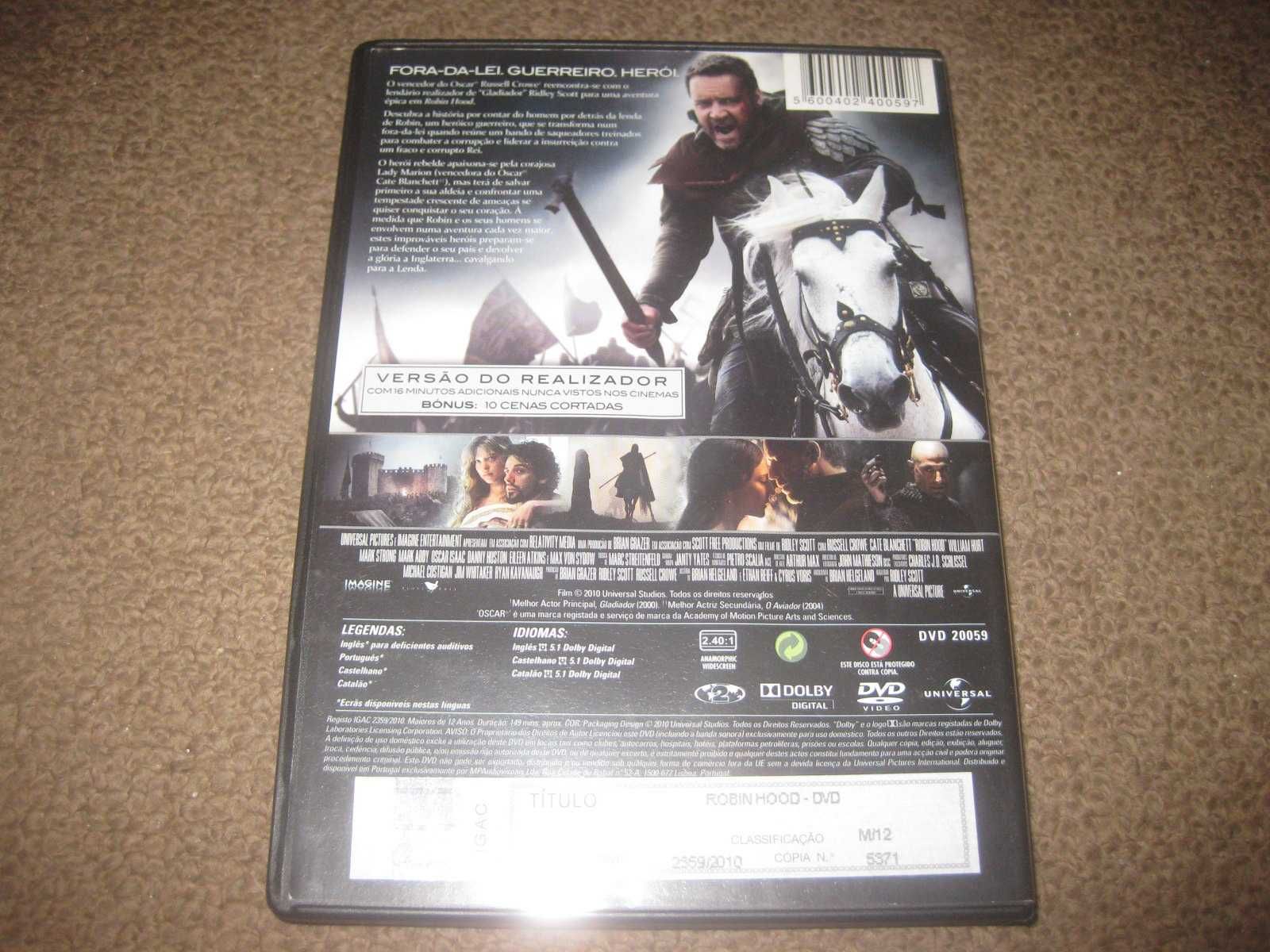 DVD "Robin Hood" com Russell Crowe