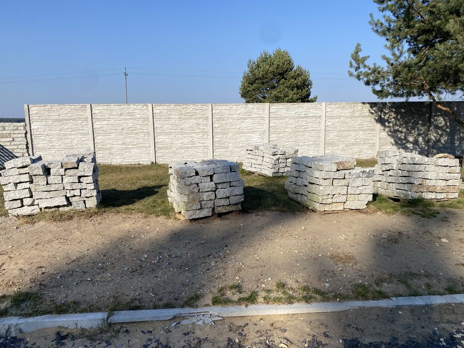 Kamień Murowy Szary Granit Łupany Opornik Obrzeże 10x20x40 OPOLSKIE