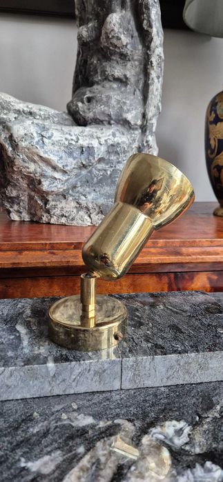 Metalowy modern industry złoty kinkiet Mid-Century Modern vintage