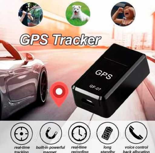 Трекер GPS GSM GF-07 со встроенными магнитами для креплени