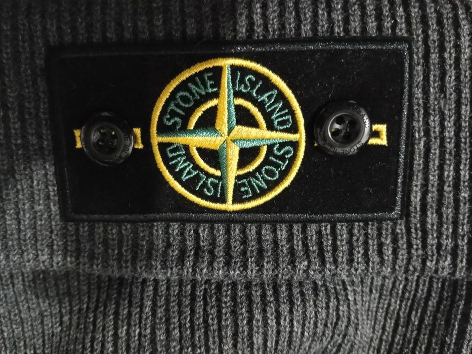 Czapka szaro/czarna stone island