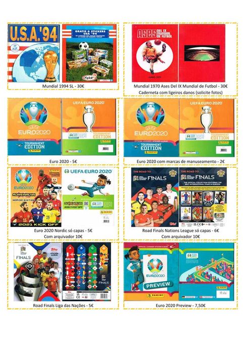 Cadernetas vazias futebol ver descrição Panini Topps e outras 1/3
