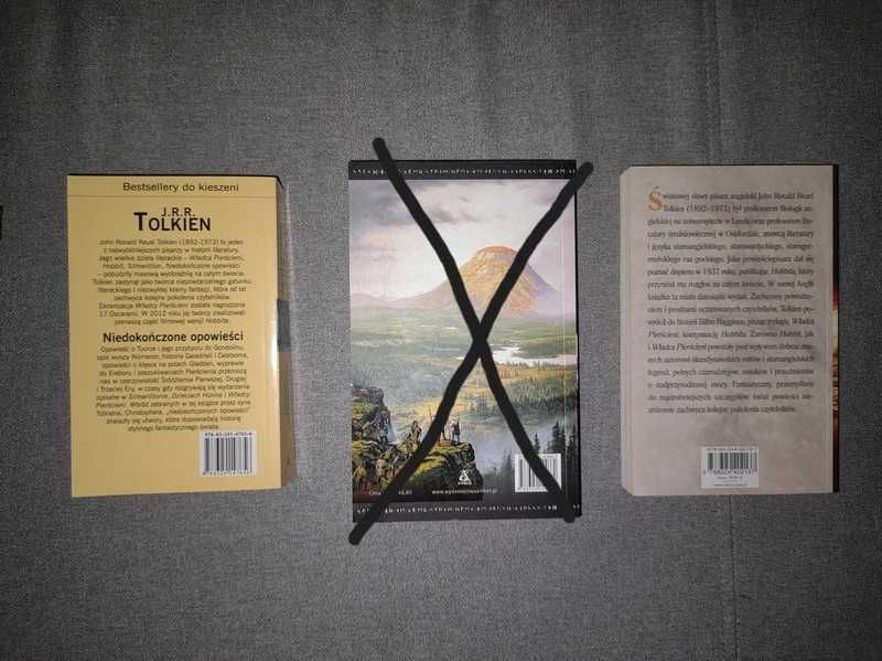 Książki Władca Pierścieni Tolkien Hobbit Niedokończone opowieści
