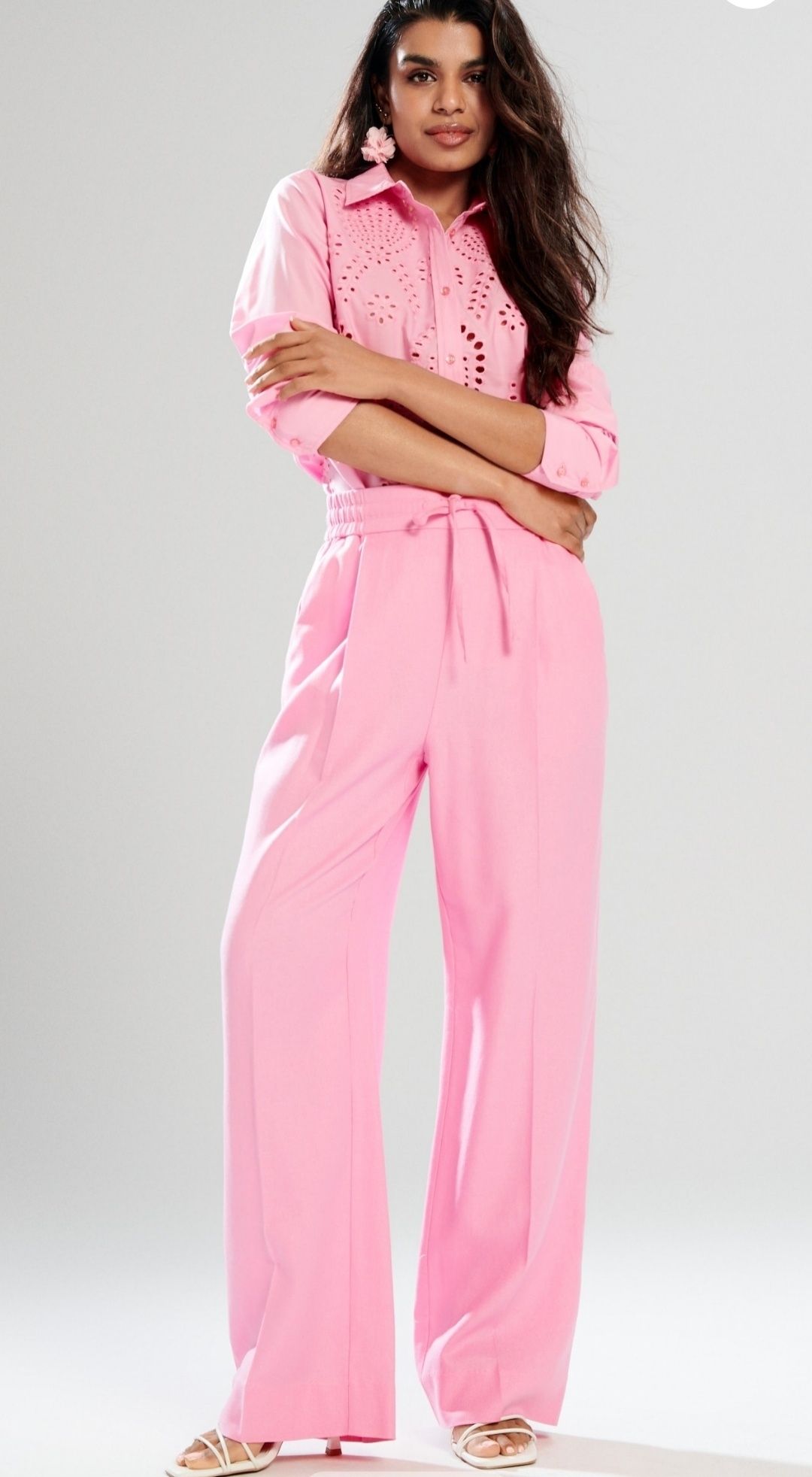 Nowe różowe spodnie wide leg Sinsay xxs/xs
