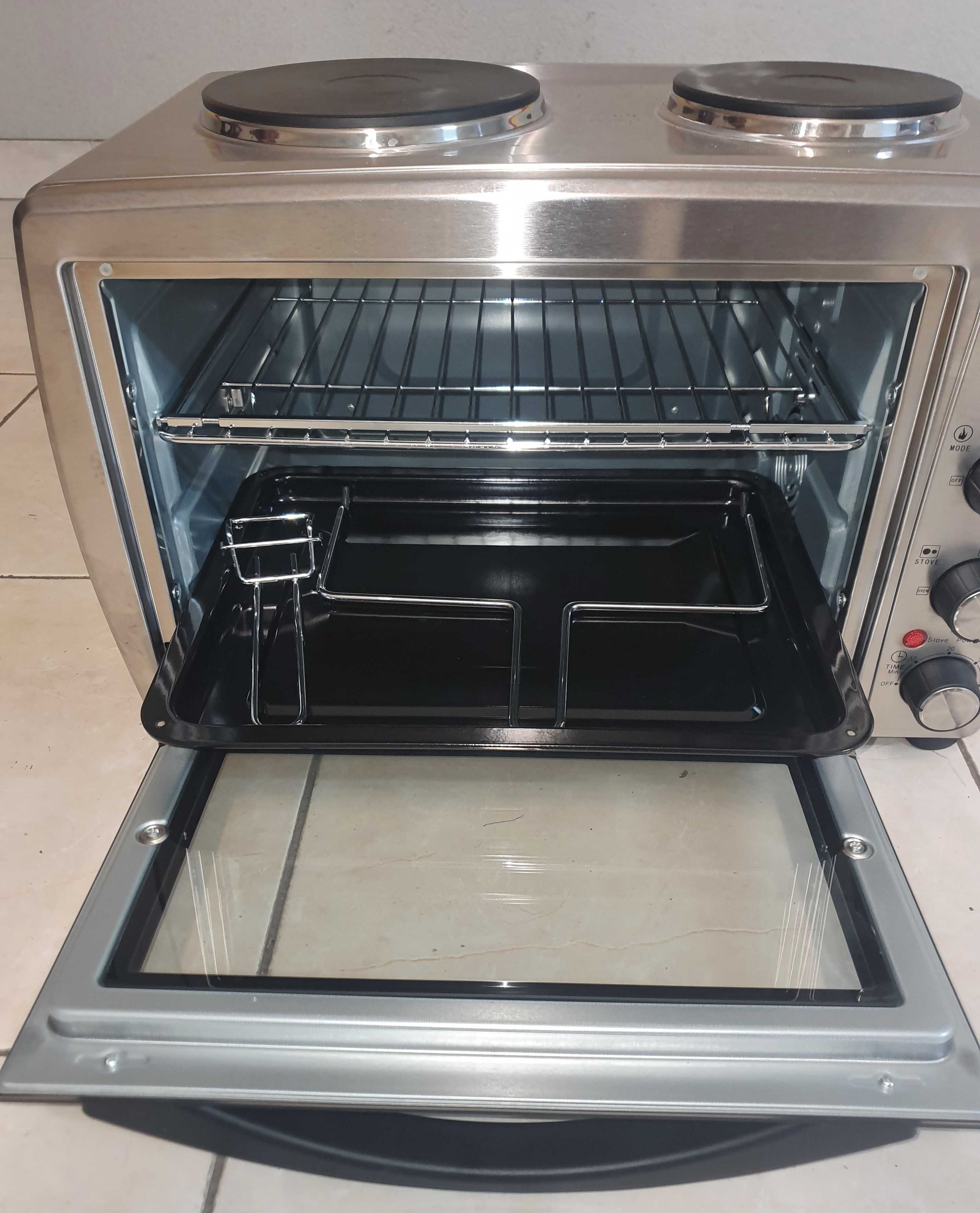 Mini forno com duas placas eléctricas