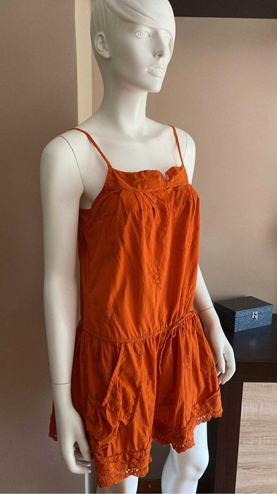 Pomaranczowa sukienka na ramiaczkach L