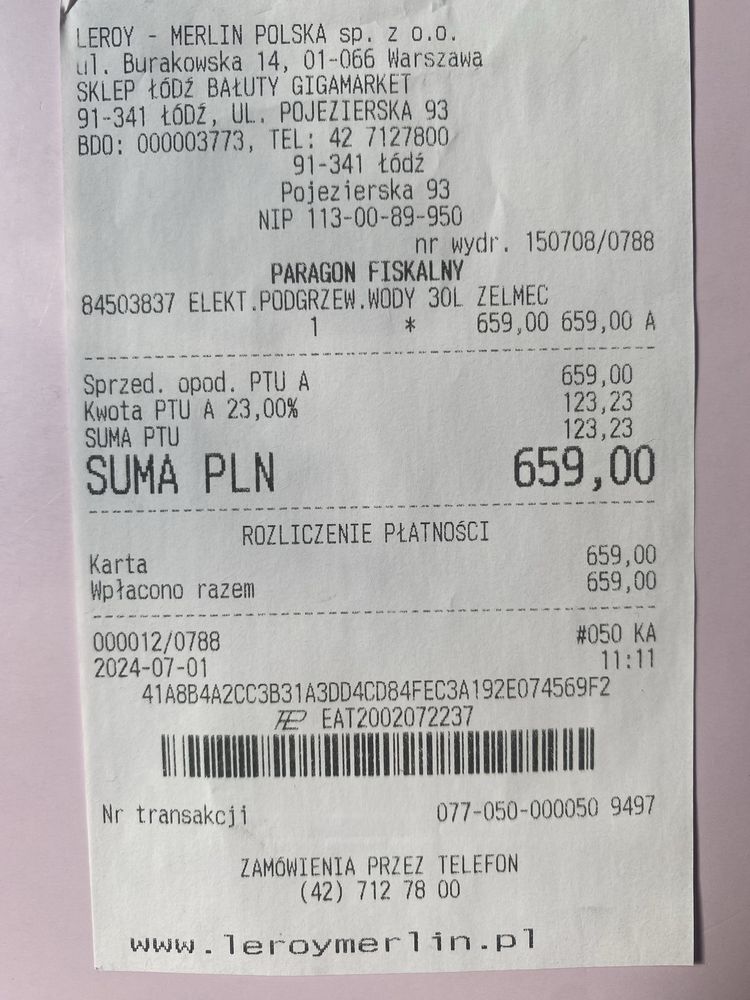 Podgrzewacz wody elektryczny Zelmech