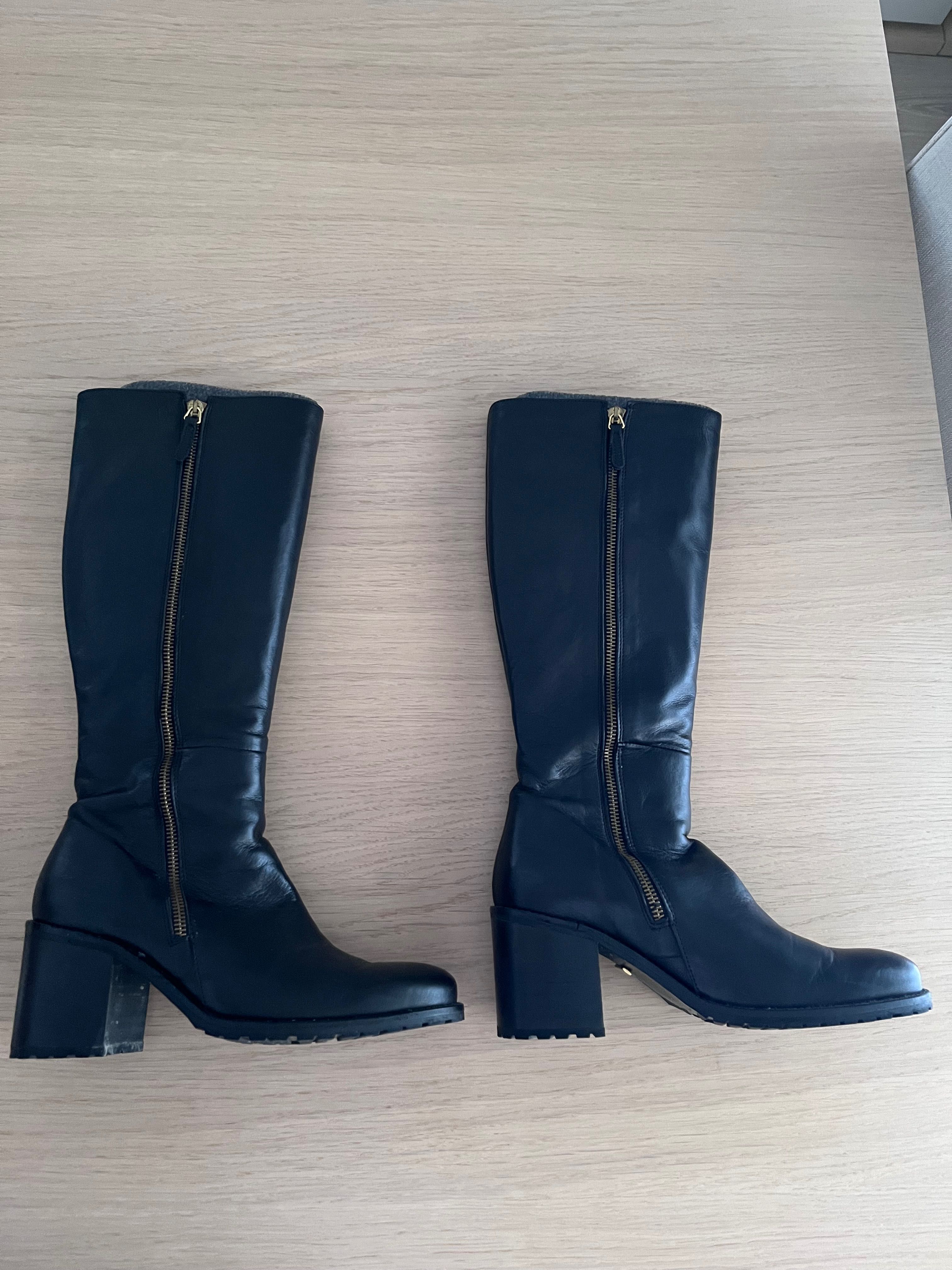 Botas Ros Lisbon, cano alto pretas, número 38, usadas 2 vezes