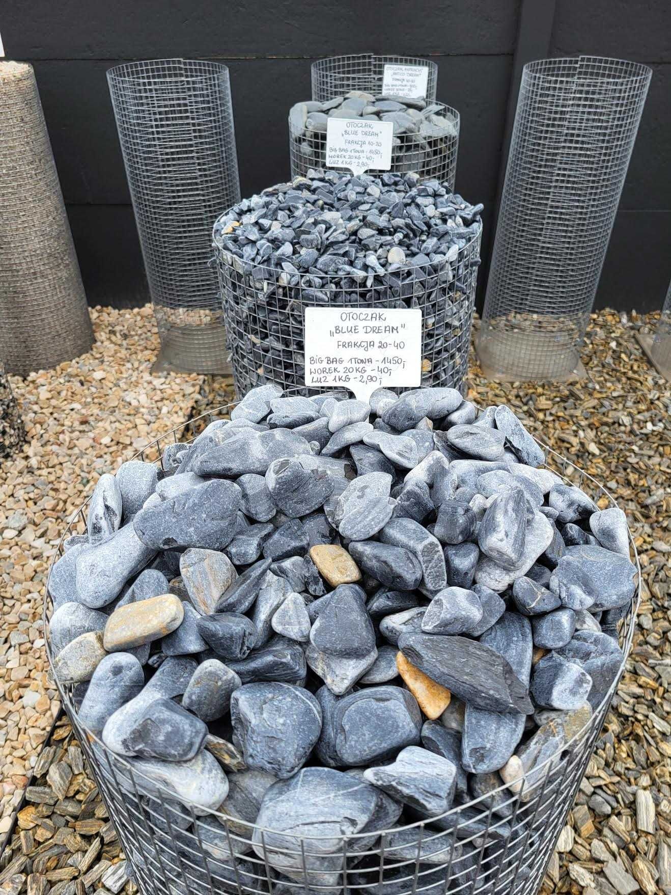 Kamień gabion 80-120 czerwony gnejs Kamienie ogrodowe dekor ozdobne