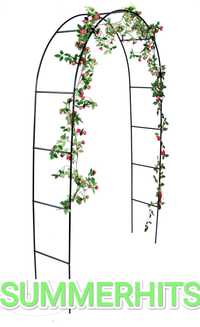 Pergola metalowa ogrodowa łukowa na róże łuk na kwiaty 140x38x240cm