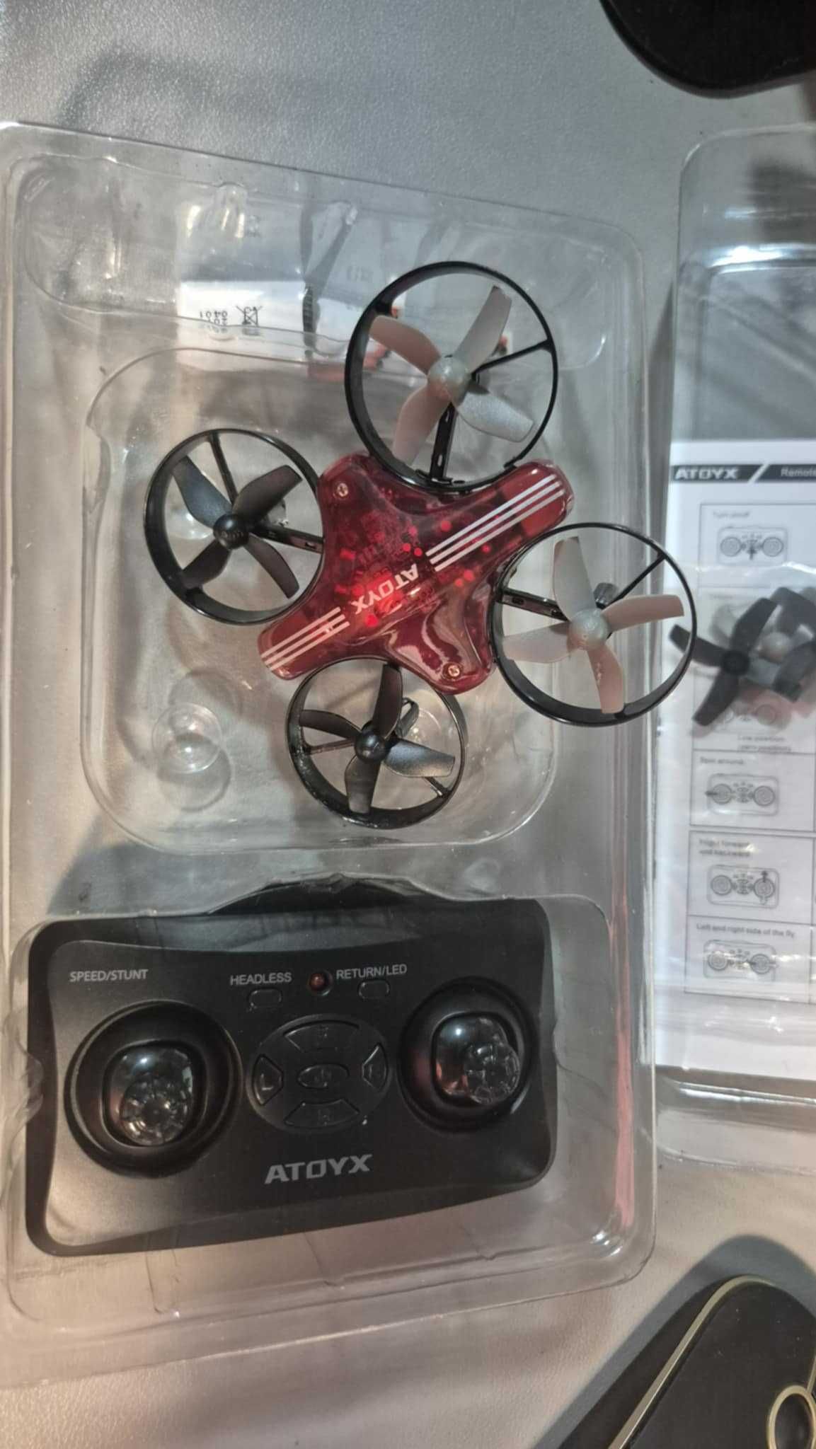 Mini dron dla dziecka osłonięte  śmigła Uwaga 1 obręcz uszkodzona