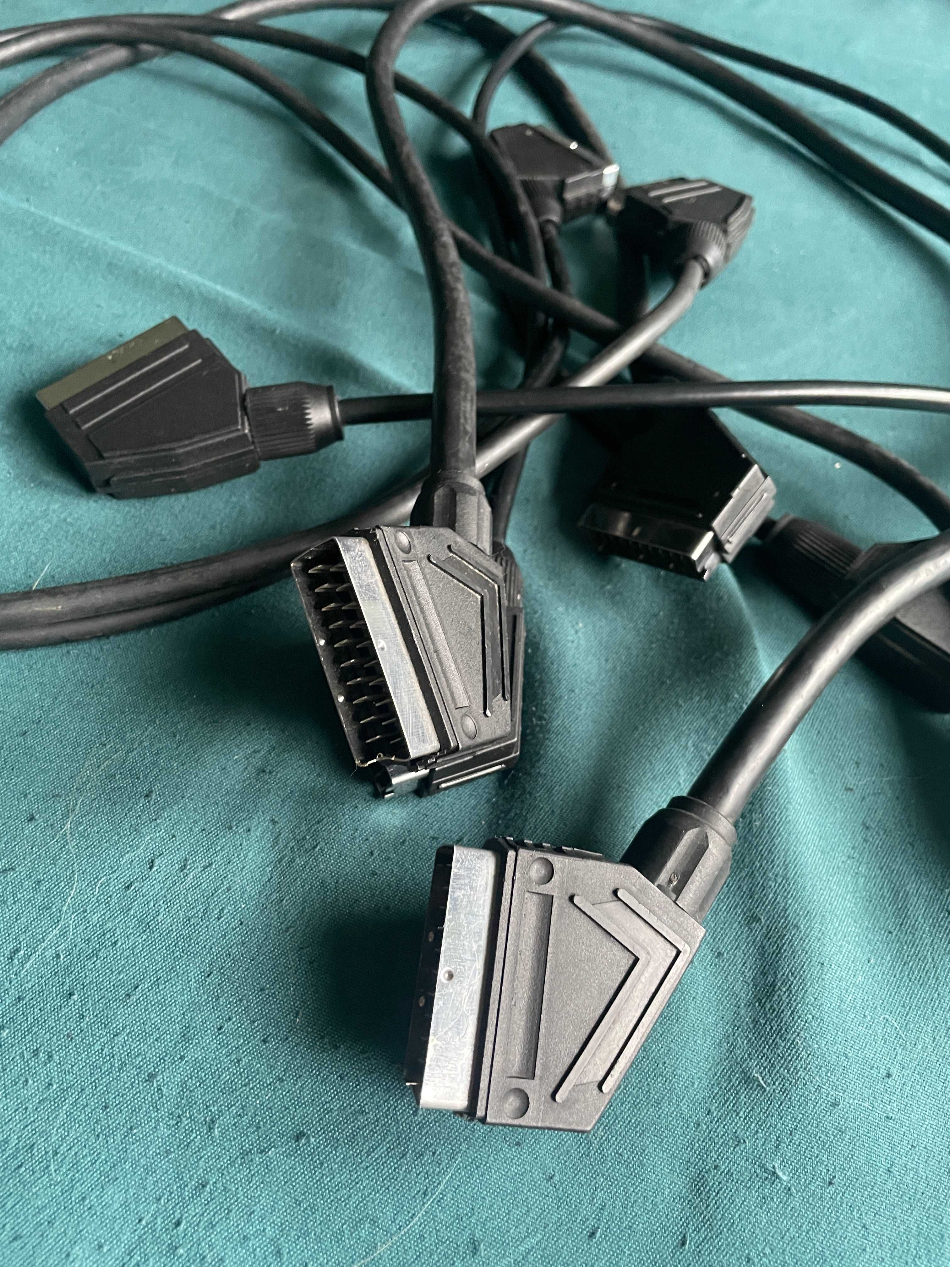 5 kabli Euro Scart do dekodera/magnetowid