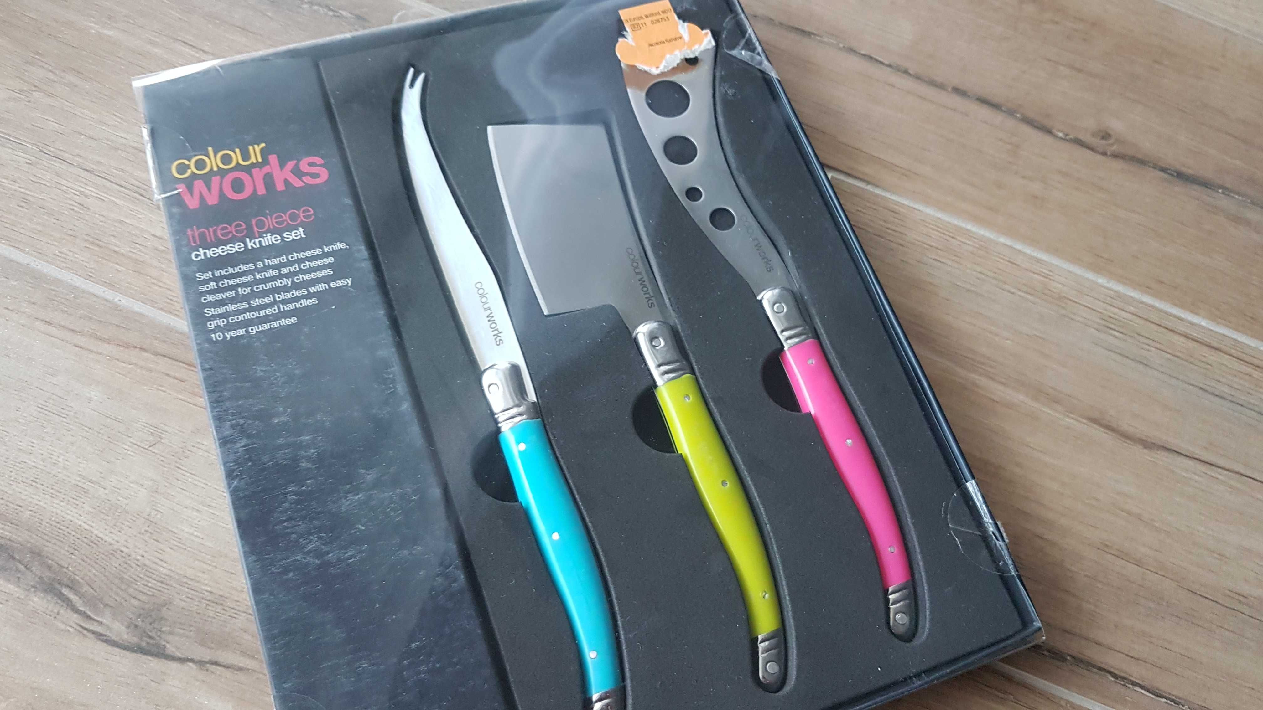 Noże do serów cheese knife set nowy zestaw nóż Kitchen Craft prezent