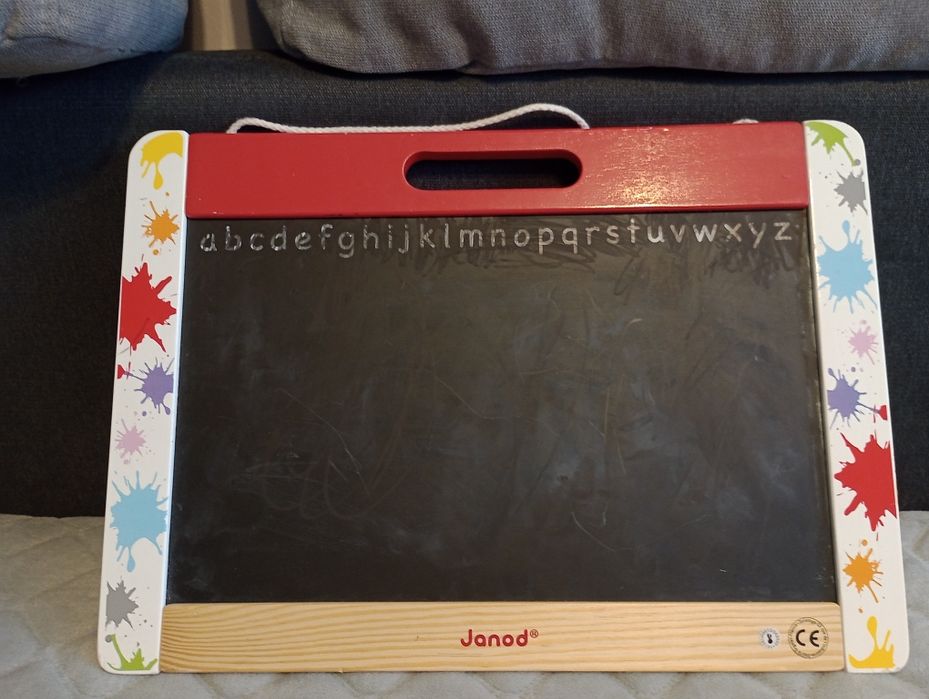 Tablica wisząca 3w1 Janod magnetyczna do pisania litery