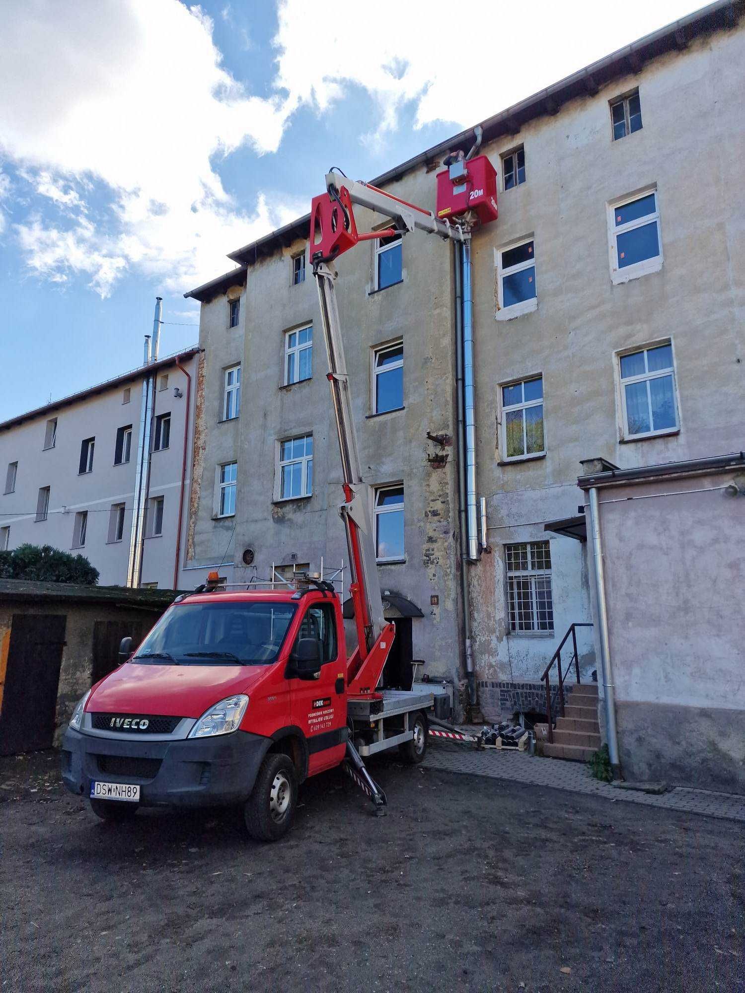 Podnośnik Koszowy , Zwyżka 20mb, Usługi- Wynajem