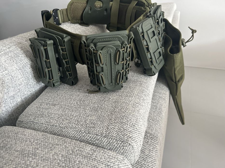 Pas taktyczny komplet ladownica kabura worek zrzutowy torba taktyczna