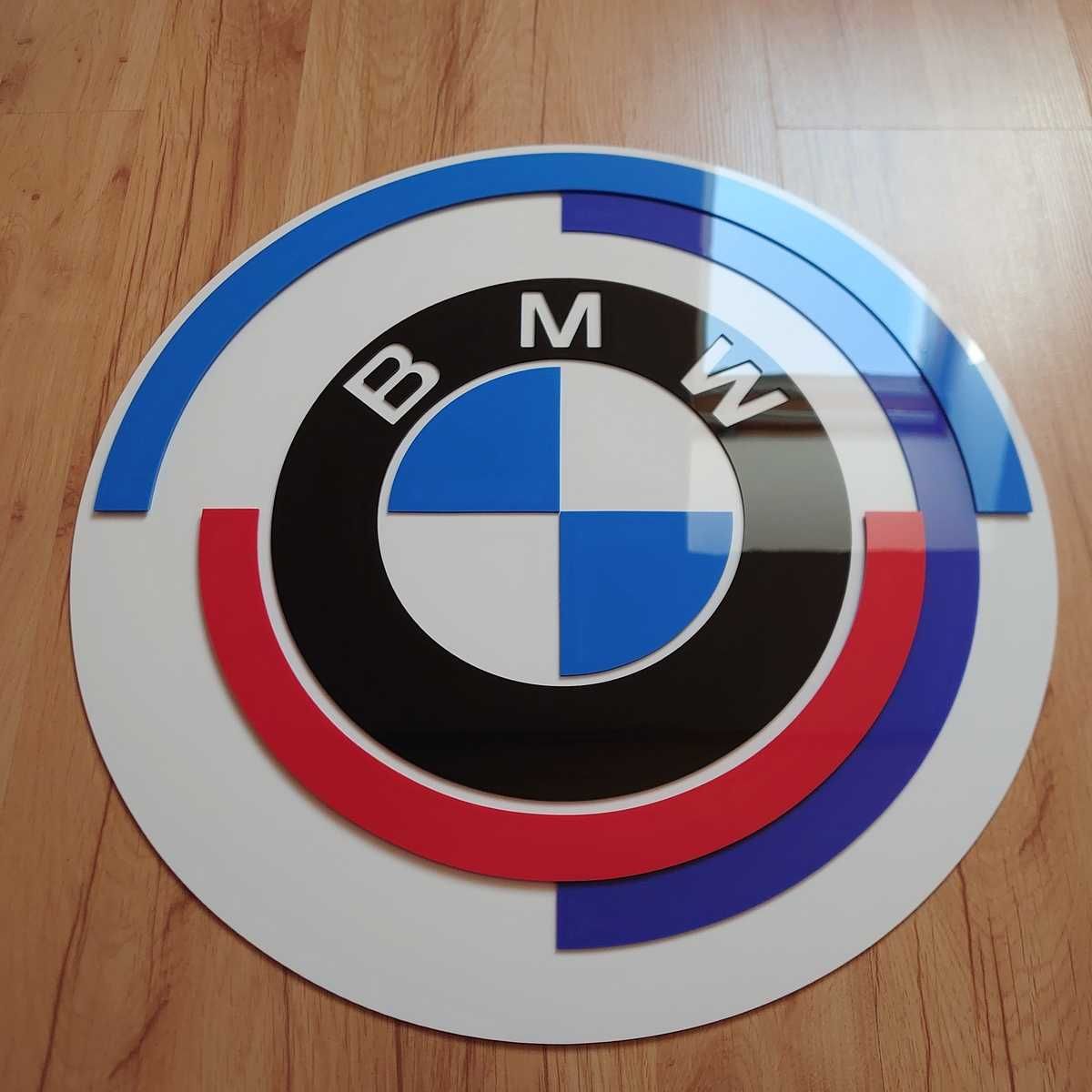 Logo Szyld emblemat BMW 50 lat M Power do garażu pokoju na ścianę