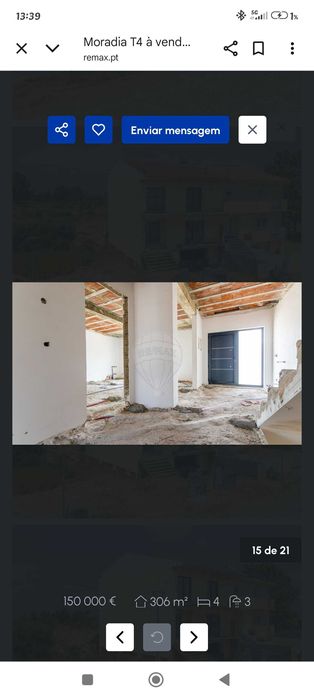 Moradia Geminada em Fase de Acabamentos