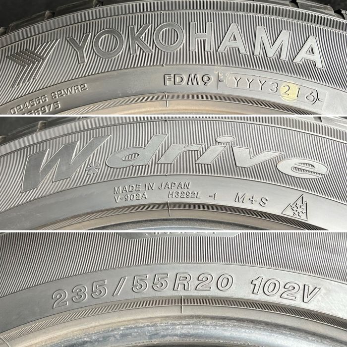 YOKOHAMA 235 55 r20 W.drive V902A made in Japan ЗИМА комплект 4 штуки