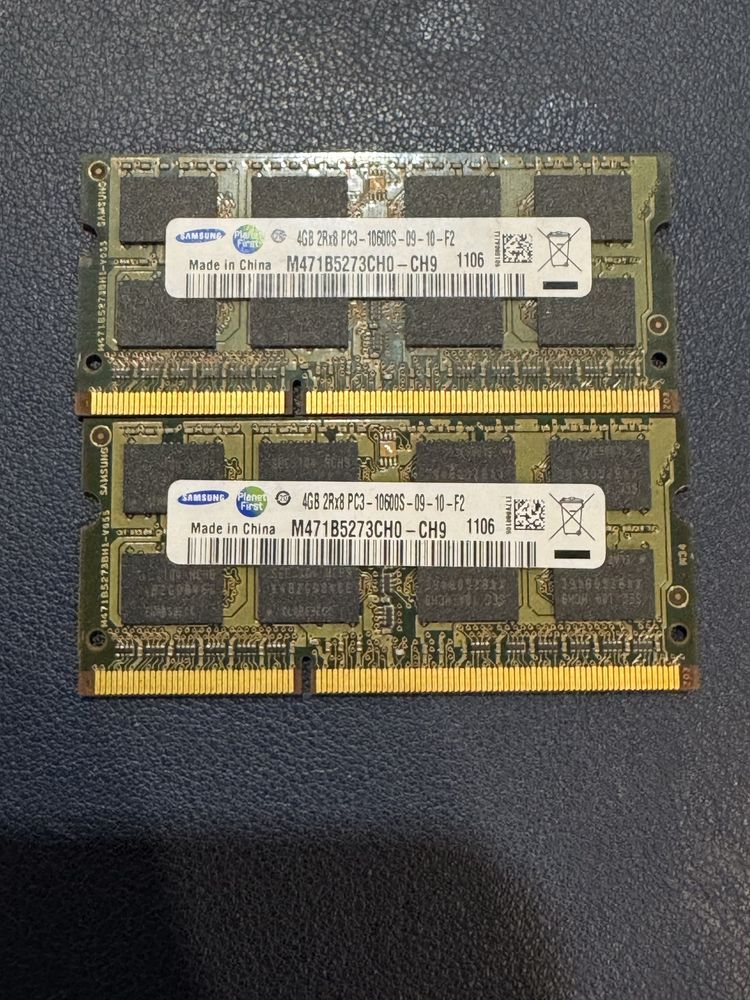 Pamiec Ram 8GB 2x4GB DDR3 do laptopa