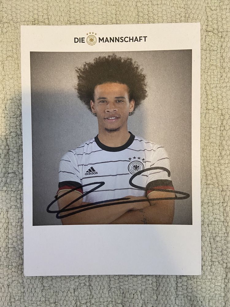 Carta assinada à mão Leroy Sané (Bayern de Munique)