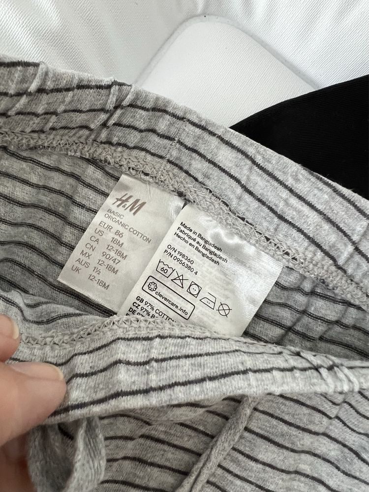 zestaw bluzek z długim rękawem+spodnie H&M r. 86