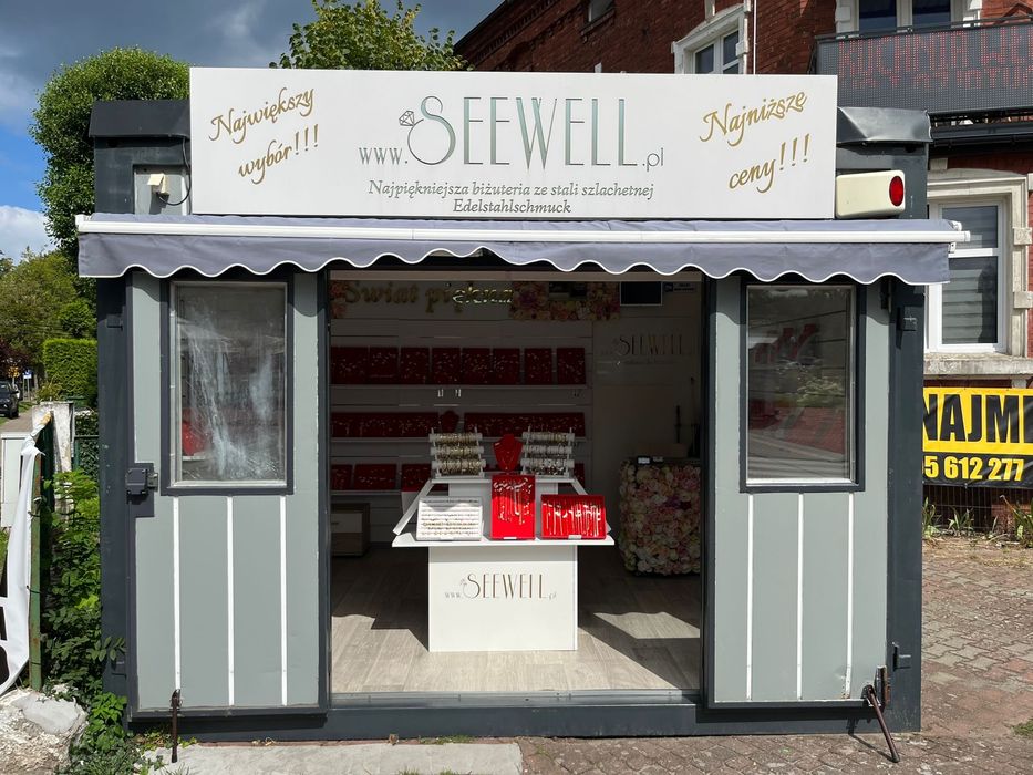 OKAZJA! Kiosk handlowy pawilon sklep kontener ALARM KAMERY