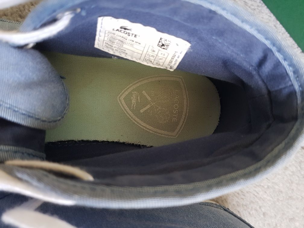 Lacoste 40 oryginalne bawełniane 25cm lato sneakersy
