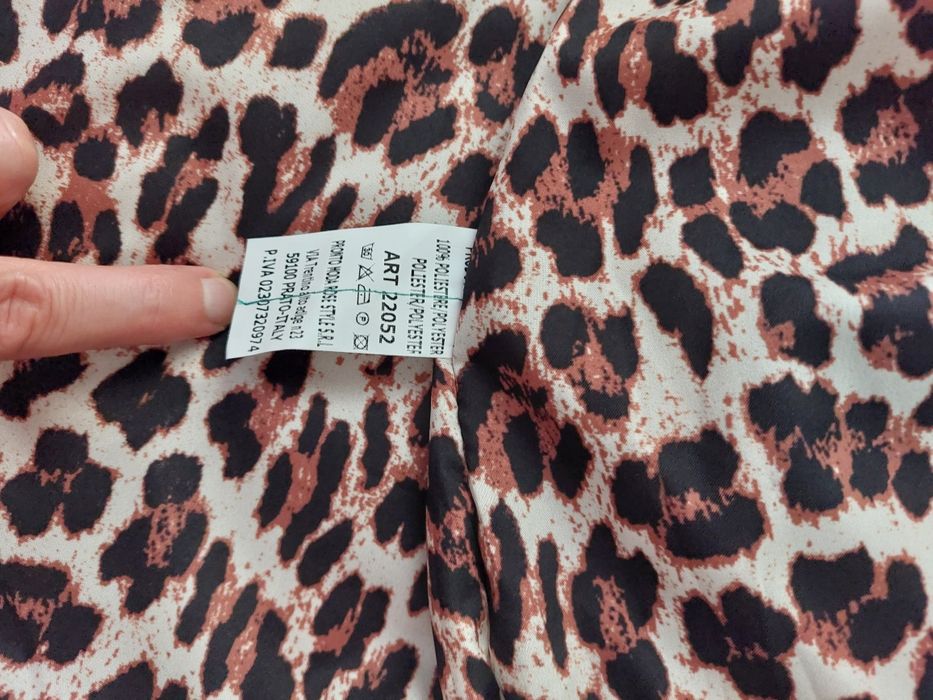 Włoska kurtka lekka pikowana uniwersalny 44 46 panterka italy