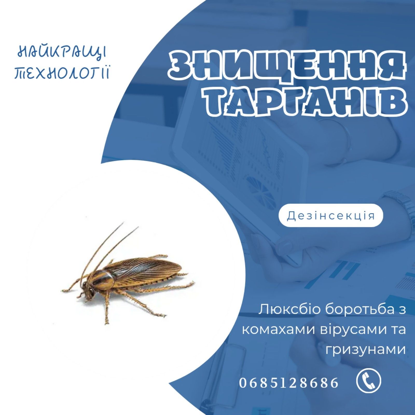 Уничтожение Тараканов Гарантия до 12 месяцев
