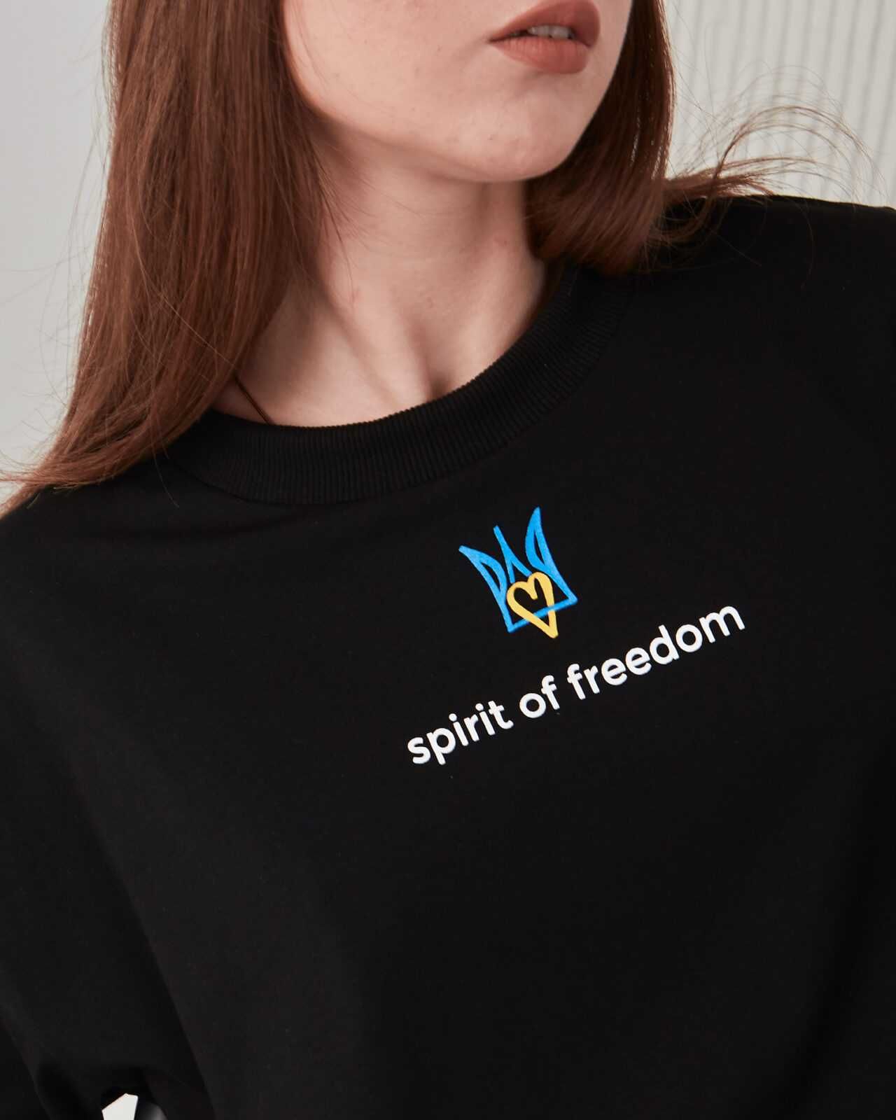 Футболка з принтом Spirit of Freedom | Black