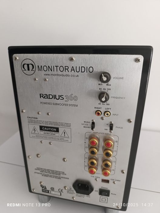 Colunas e Sub Woofer Monitor Audio Serie Gold