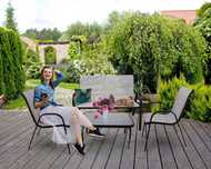 Zestaw meble ogrodowe 2x krzesło sofa stolik KOMPLET na taras balkon