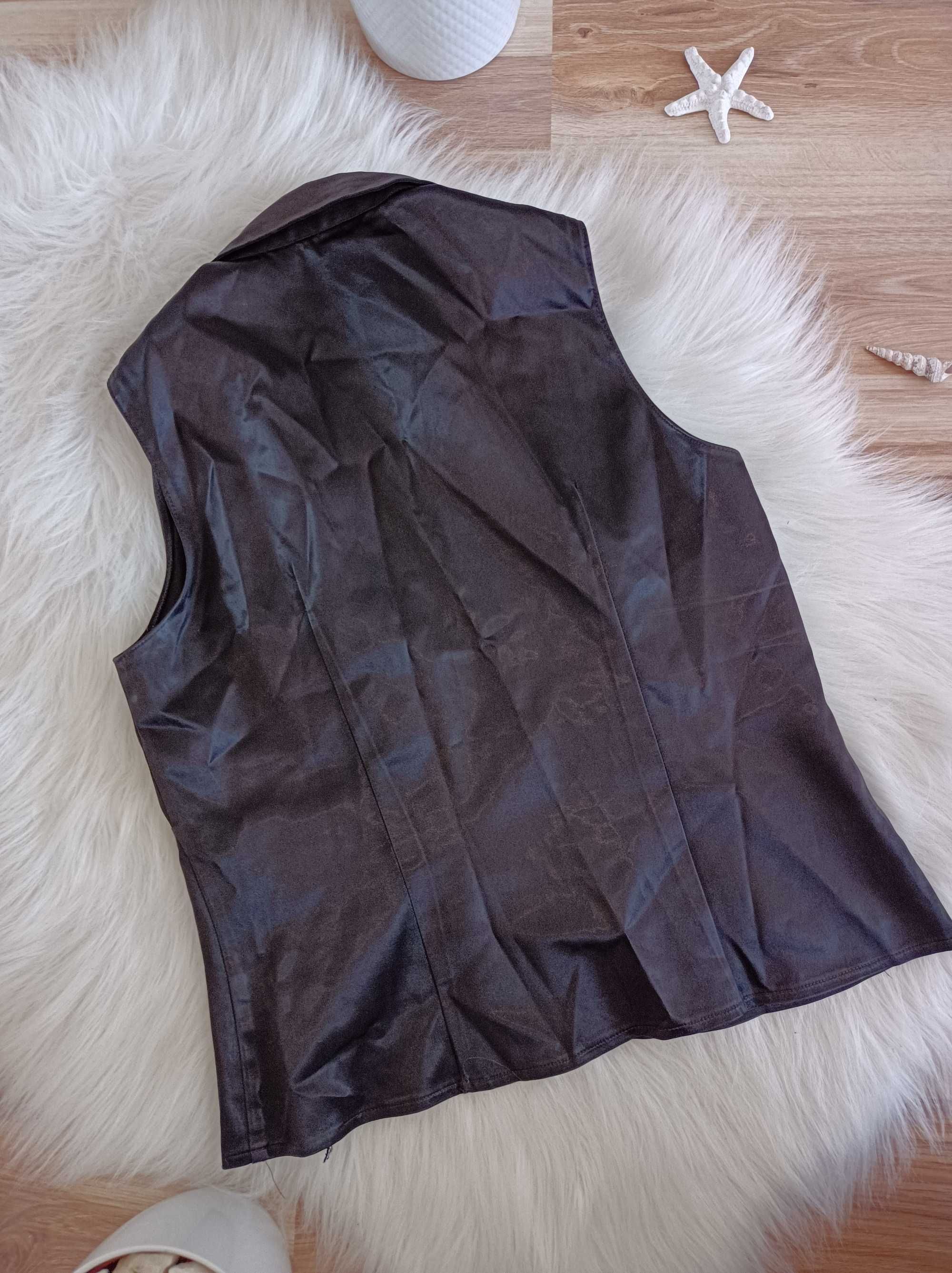 Koszula satynowa czarna New Look elegancka damska 38/40 m L