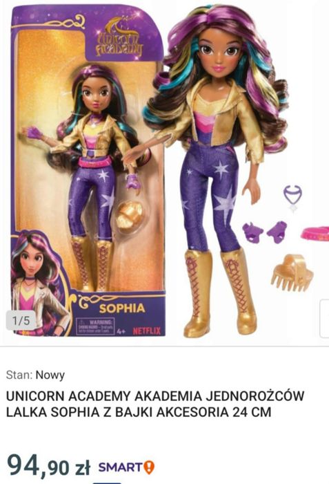Sophia lalka laleczka z bajki akademia jednorożców duża bdb