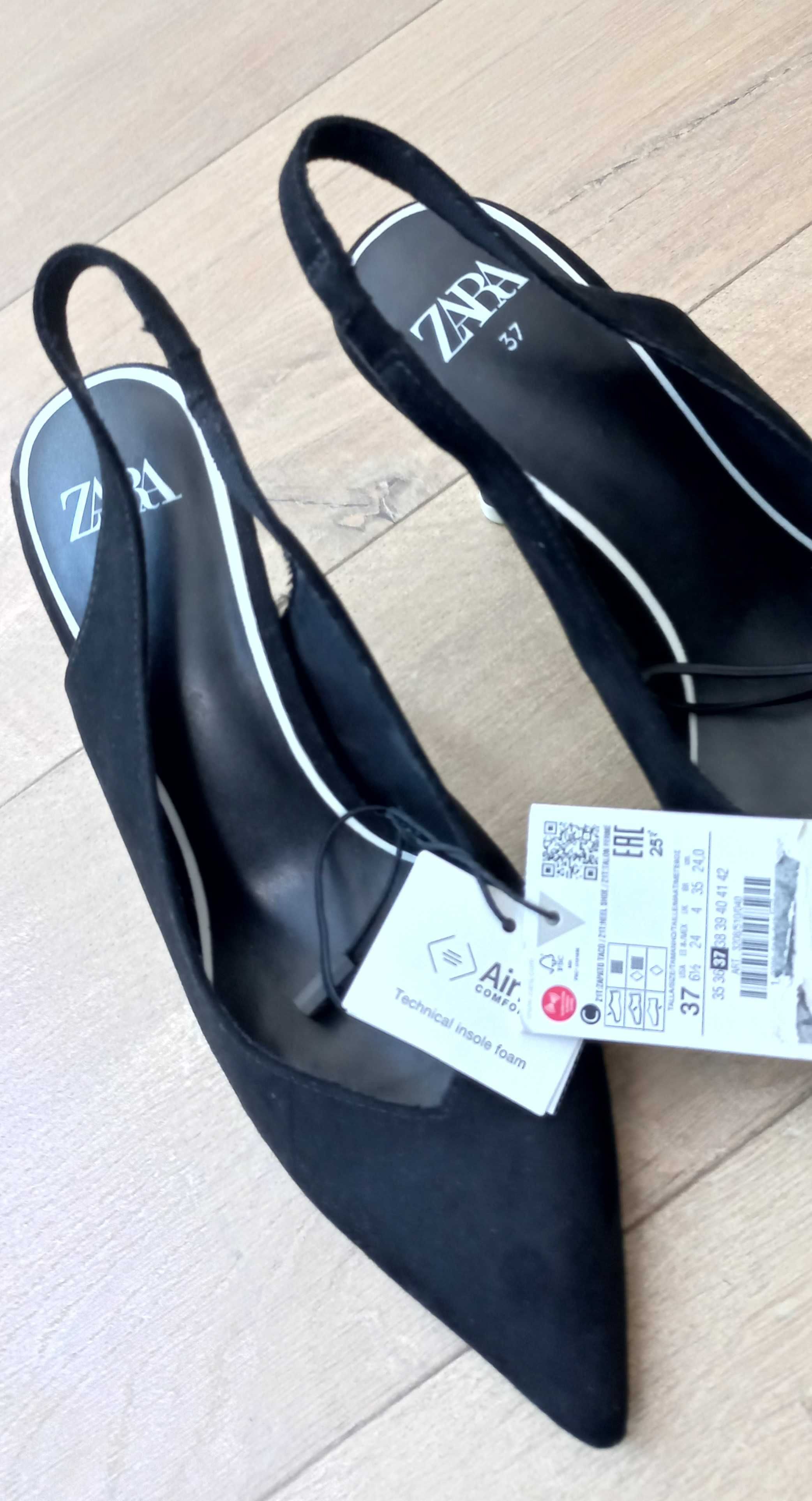 Nowe buty z odkrytą piętą Zara rozm.37