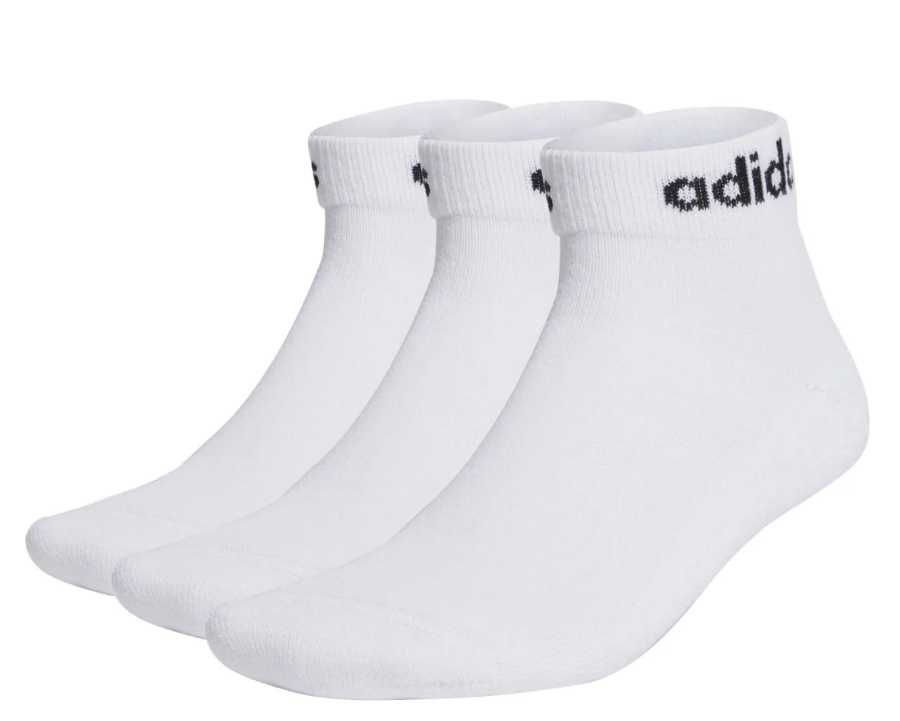 Skarpetki Adidas Linear Ankle 3/4 białe 3-PACK (HT3451) r.43-45