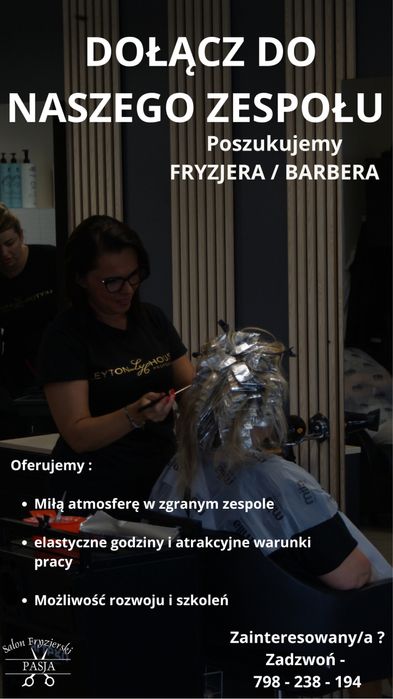 Praca fryzjer / barber