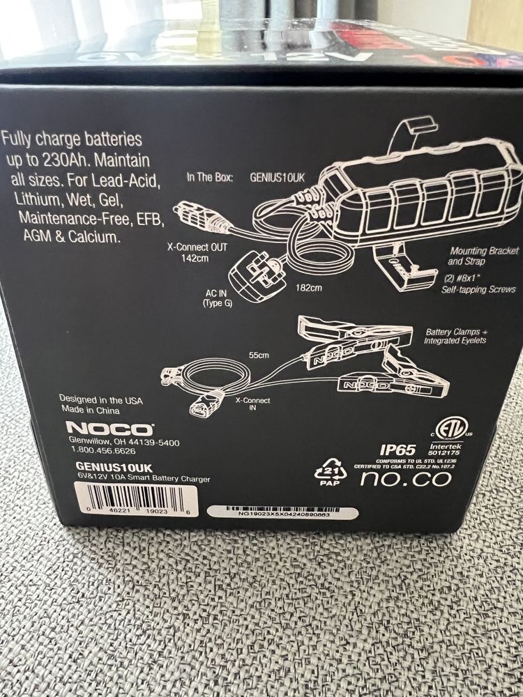 Ładowarka automatyczna 6V & 12V 10A NOCO genius 10