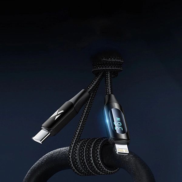 Kabel Wozinsky WUCLC1 Lightning - USB-C 36W 480Mb/s 1m - czarny