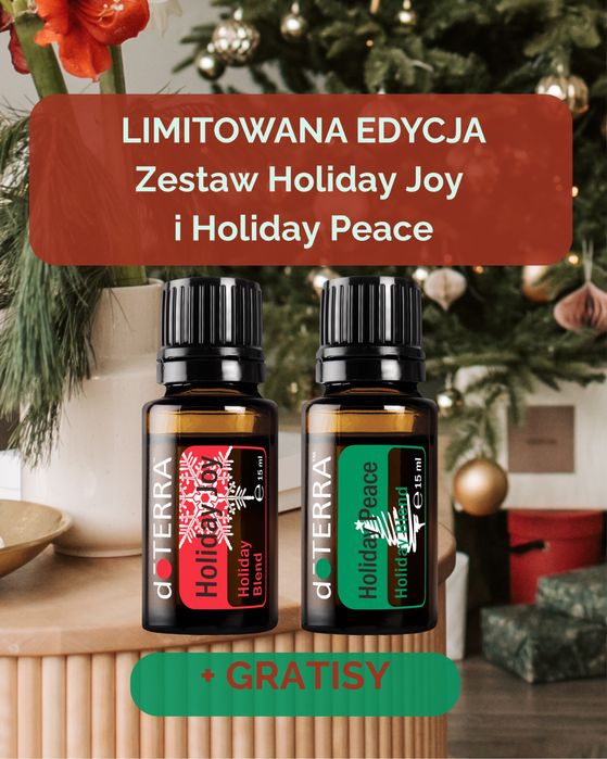 Zestaw świątecznych olejków doTERRA Holiday Joy i Holiday Peace