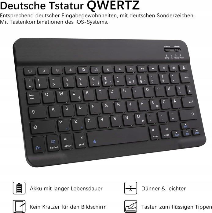 Etui z Klawiaturą Bezprzewodową Bluetooth Do iPad 10,2'' 7/8/9 Gen