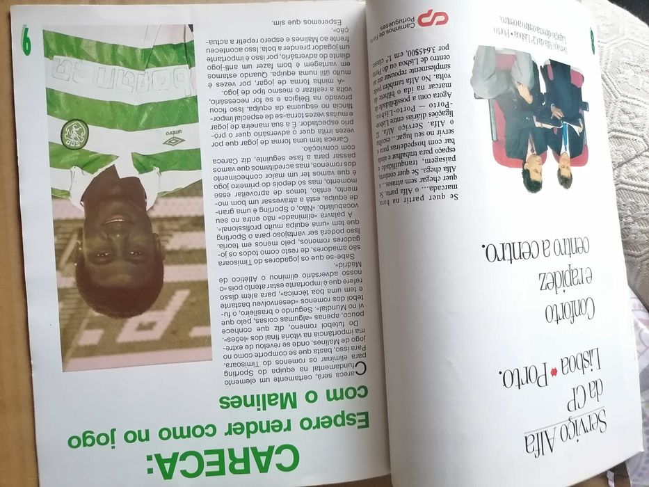 Programa SPORTING vs Timisoara  TAÇA UEFA Alvalade 1990