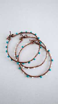 Conjunto de três braceletes boho