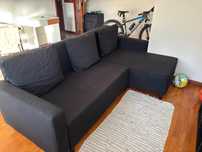 Sofá com chaise long/ sofá cama