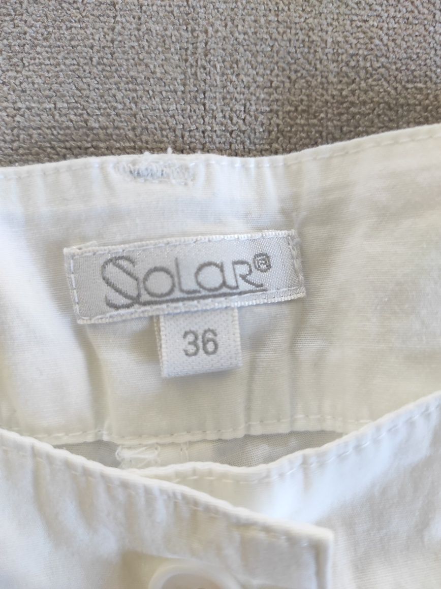 Białe spodnie 3/4 Solar r.36