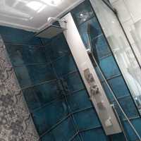 Panel prysznicowy bateria łazienkowa deszczownica srebrna