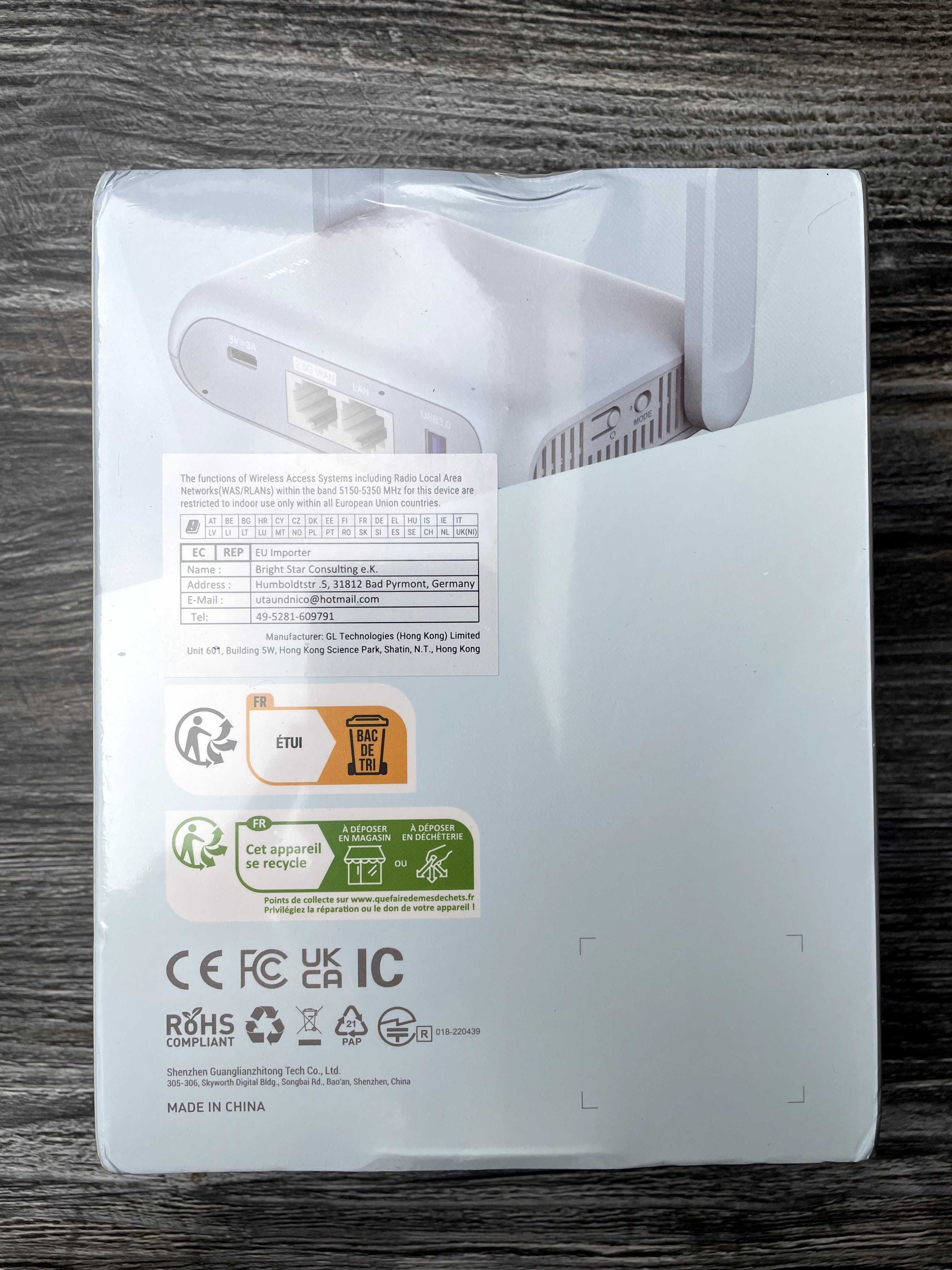 GL.iNet GL-MT3000 (Beryl AX) Wi-Fi 6 Travel Router, Hotel Wi-Fi, VPN