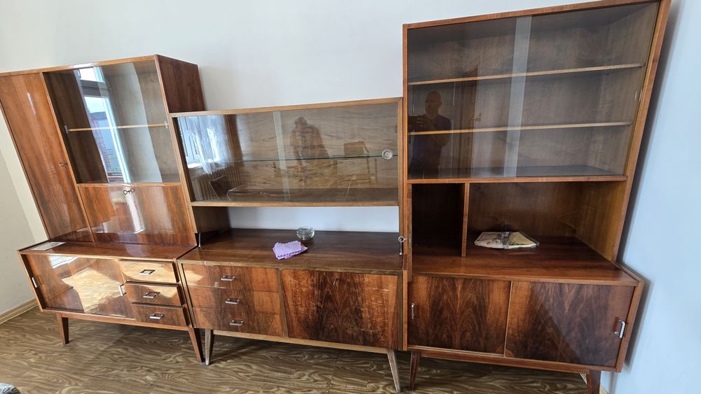 Meblościanka, komoda, barek, meble PRL z lat 70tych