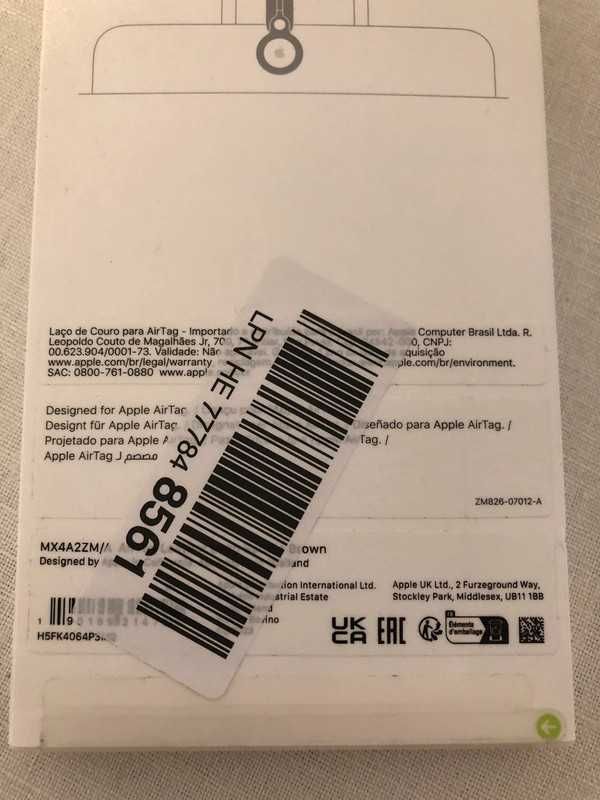 Apple airtag leather loop nowy brazowy